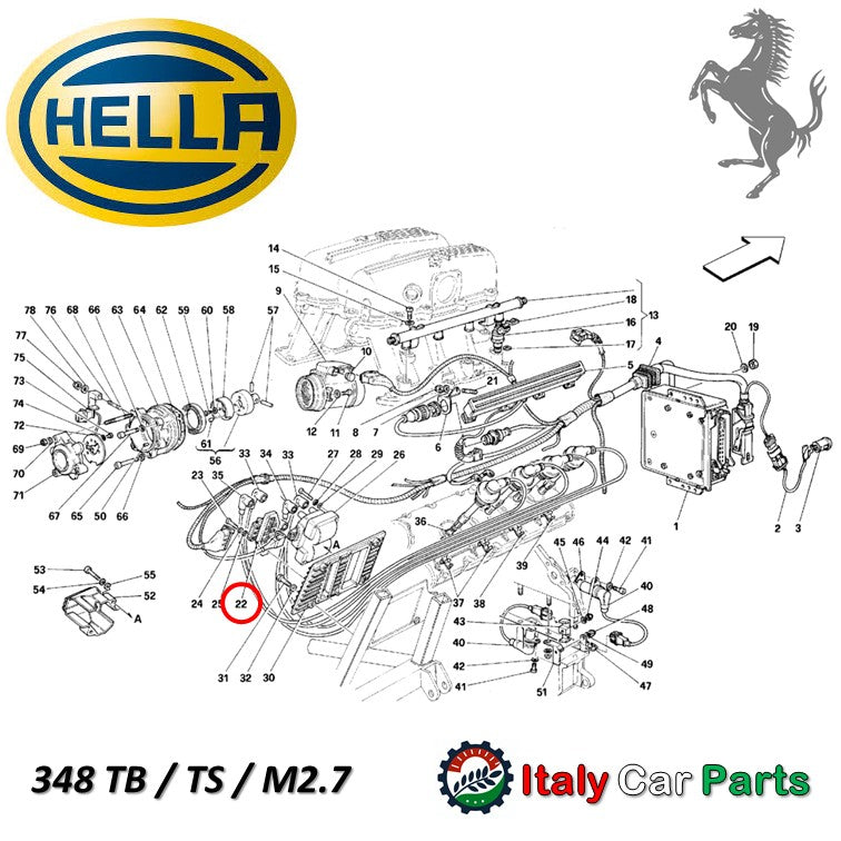 イグニッションモジュール スイッチ 348 F355 Mondial フェラーリ Ferrari HELLA