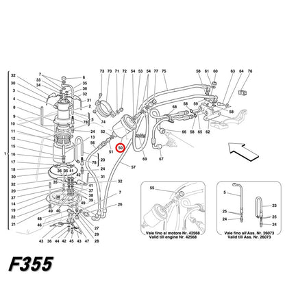 フューエルフィルター 328 348 355 512 Mondial Testarossa テスタロッサ フェラーリ 81mmタイプ UFI Sofima
