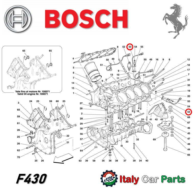 クランク アングル センサー 回転スピード フェラーリ マセラティ 360 F430 4200 純正OEM Bosch Maserati Ferrari
