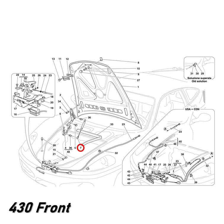 フロント フード ダンパー 360 430 リア トランク 456 550 純正OEM Stabilus フェラーリ Ferrari ２本セット
