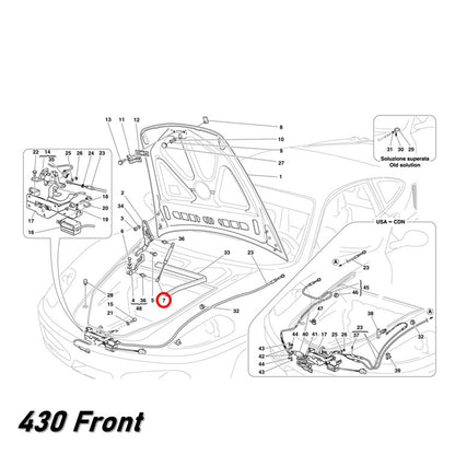 フロント フード ダンパー 360 430 リア トランク 456 550 純正OEM Stabilus フェラーリ Ferrari ２本セット