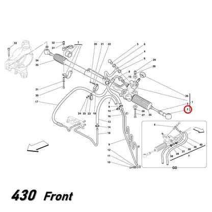 ボールジョイント タイロッドエンド 360 430 599 612 フェラーリ Ferrari 181882