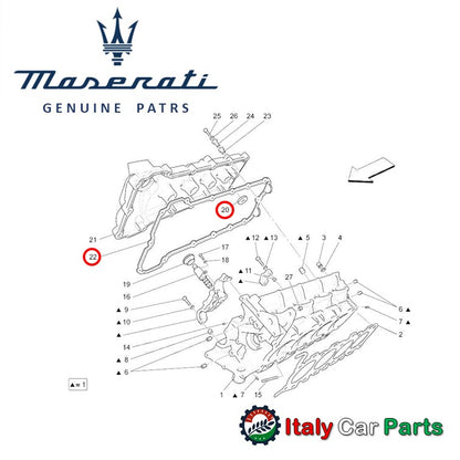 ヘッドカバー カムカバー ガスケット プラグホール シール クアトロポルテ グラントゥーリズモ マセラティ純正 Maserati