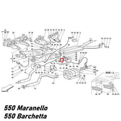 ラムダセンサー リア側 F355 456 550 フェラーリ 純正OEM Bosch製 Ferrari 排気 キャタライザー