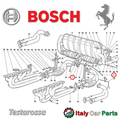 ラムダセンサー O2 フェラーリ 348 テスタロッサ 328 Mondial Bosch製 Ferrari