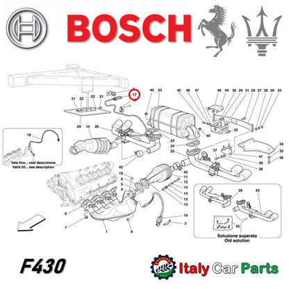 ラムダセンサー リア 360 F430 612 グラントゥーリズモ クアトロポルテ フェラーリ マセラティ Bosch Maserati Ferrari