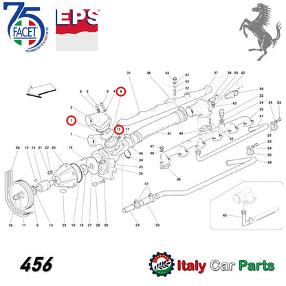 サーモスタット ガスケット Oリング 360 456 550 575 612 フェラーリ Ferrari Facet EPS