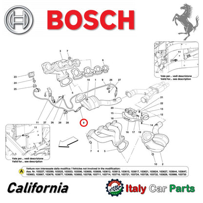 ラムダセンサー O2センサー フロント 458 California FF クアトロポルテ グラントゥーリズモ グランカブリオ マセラティ フェラーリ Bosch