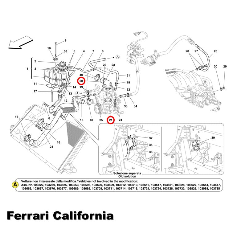 マセラティ純正 サーモスタット ガスケット クアトロポルテ グラントゥーリズモ グランカブリオ フェラーリ 599 California カリフォルニア