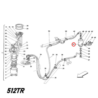 フューエルフィルター 328 348 355 512 Mondial Testarossa テスタロッサ フェラーリ 81mmタイプ UFI Sofima
