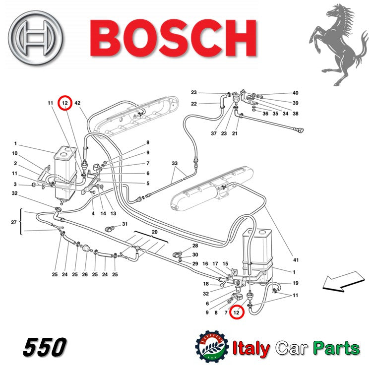 ブリーザーバルブ アンチエバポレーション 355 360 430 456 550 575 599 612 Ferrari