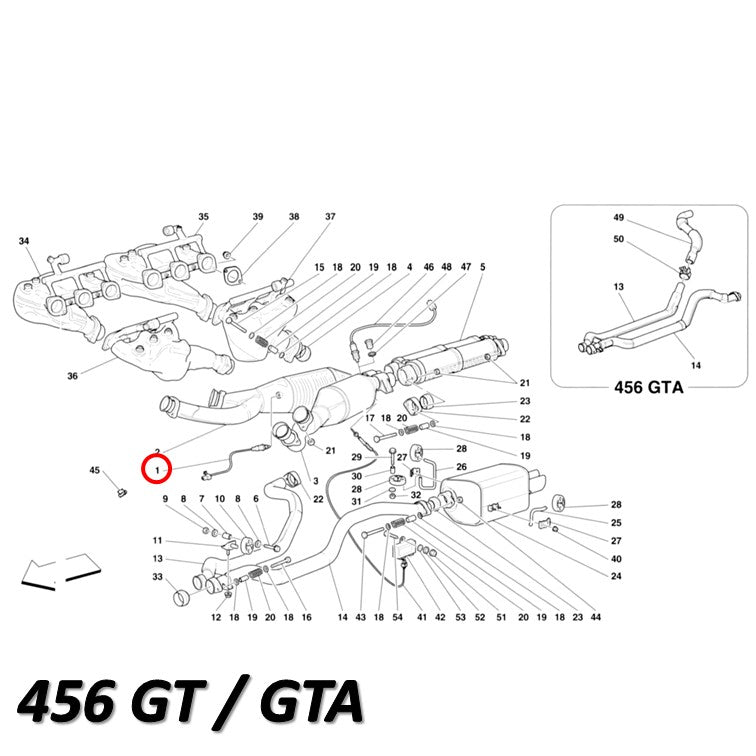 F355 456 ラムダセンサー O2センサー Bosch 純正 OEM フェラーリ Ferrari キャタライザー 排気