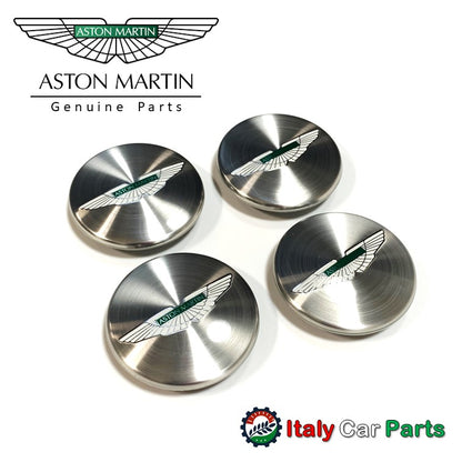 アストンマーティン ホイール センターキャップ Aston Martin ヴァンテージ ラピード ヴァンキッシュ DB9 DBS シルバー x グリーンロゴ