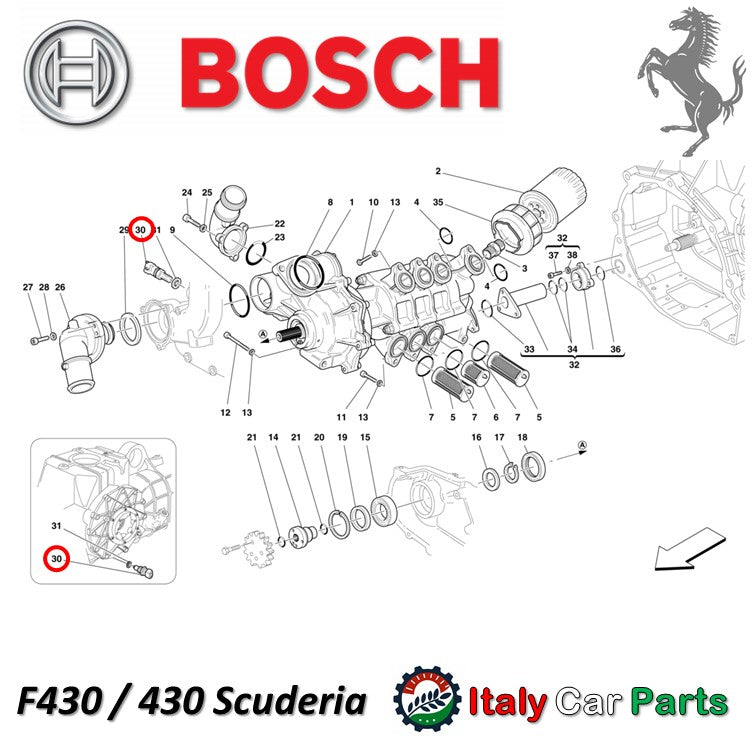 テンパレッチャーセンサー テンプ フェラーリ 360 430 458 488 575 599 612 812 California Enzo F12 F8 FF GTC4 La Ferrari