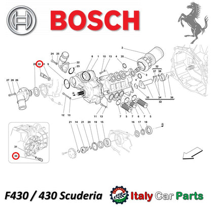 テンパレッチャーセンサー テンプ フェラーリ 360 430 458 488 575 599 612 812 California Enzo F12 F8 FF GTC4 La Ferrari