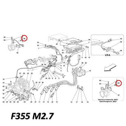 フェーズセンサー カムシャフトポジションセンサー F355 456 550フェラーリ Ferrari マラネロ Maranello ECU