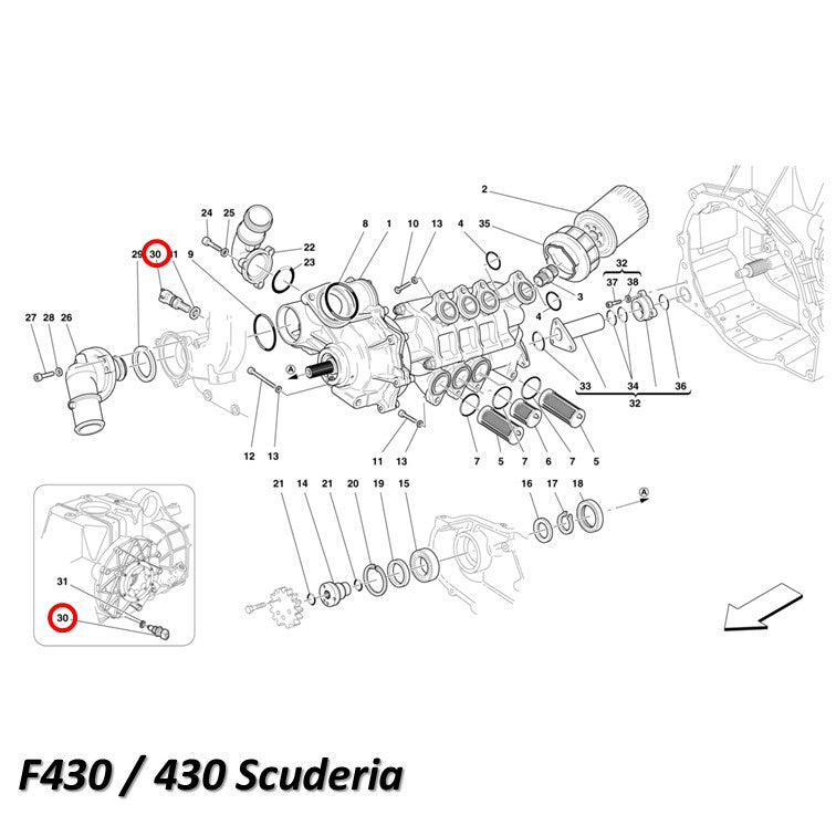 テンパレッチャーセンサー テンプ フェラーリ 360 430 458 488 575 599 612 812 California Enzo F12 F8 FF GTC4 La Ferrari