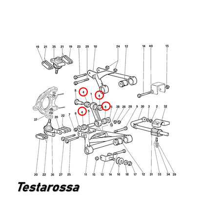 スタビリンク ブッシュ 348 512TR 512M Testarossa フェラーリ Ferrari スタビライザー 足回り 異音