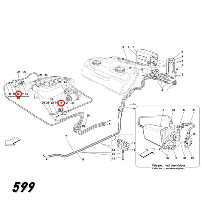 ブリーザーバルブ アンチエバポレーション 355 360 430 456 550 575 599 612 Ferrari
