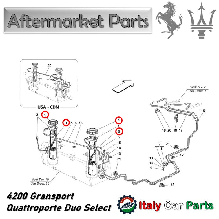 フューエルポンプ リングナット ガスケット マセラティ 360 F430 612 599 575M クアトロポルテ グラントゥーリズモ 4200 Gransport