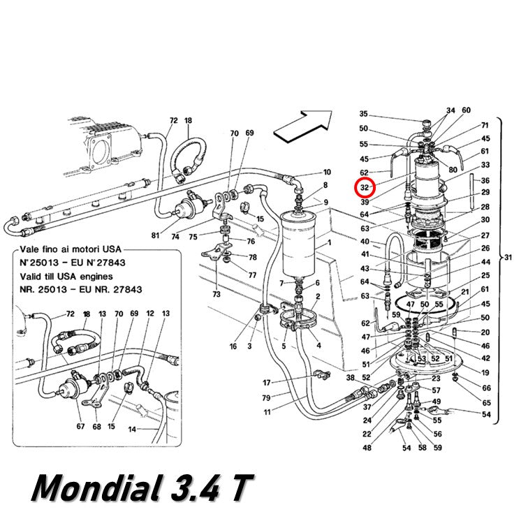 フューエル ポンプ 348 355 512TR Mondial 3.4T フェラーリ 燃料ポンプ