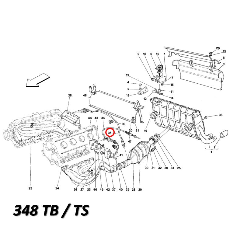 ラムダセンサー O2 フェラーリ 348 テスタロッサ 328 Mondial Bosch製 Ferrari
