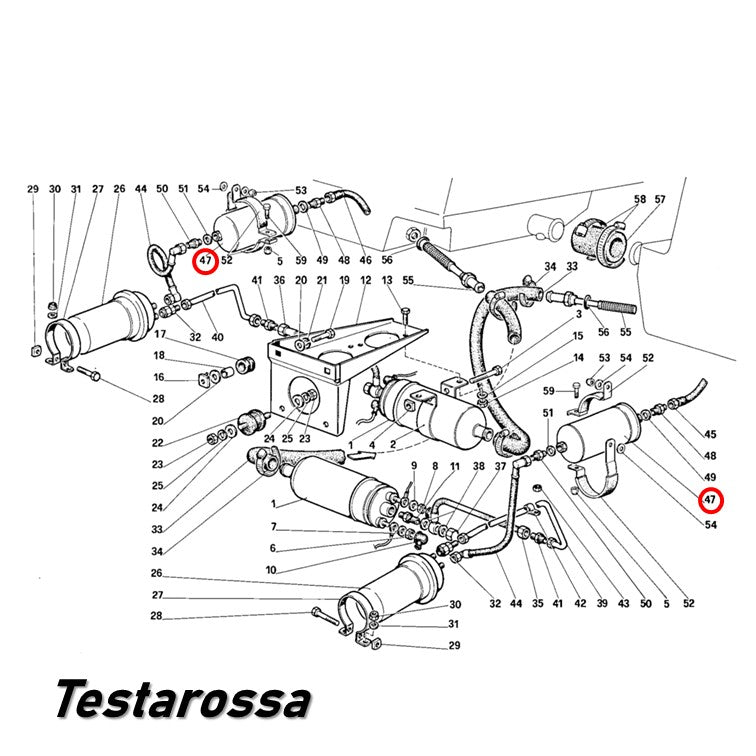 フューエルフィルター 328 348 355 512 Mondial Testarossa テスタロッサ フェラーリ 81mmタイプ UFI Sofima