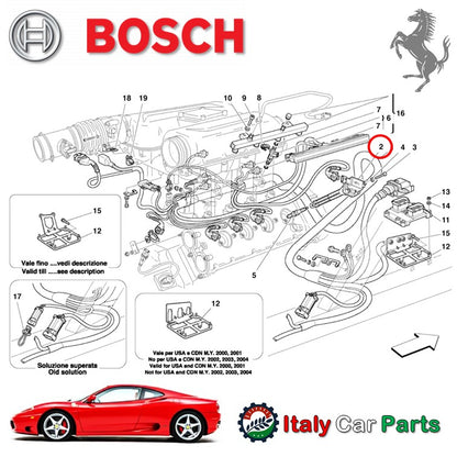 8個 1台分セット イグニッションコイル 360 モデナ チャレンジストラダーレ BOSCH 純正 OEM フェラーリ Ferrari Modena Challenge Stradale
