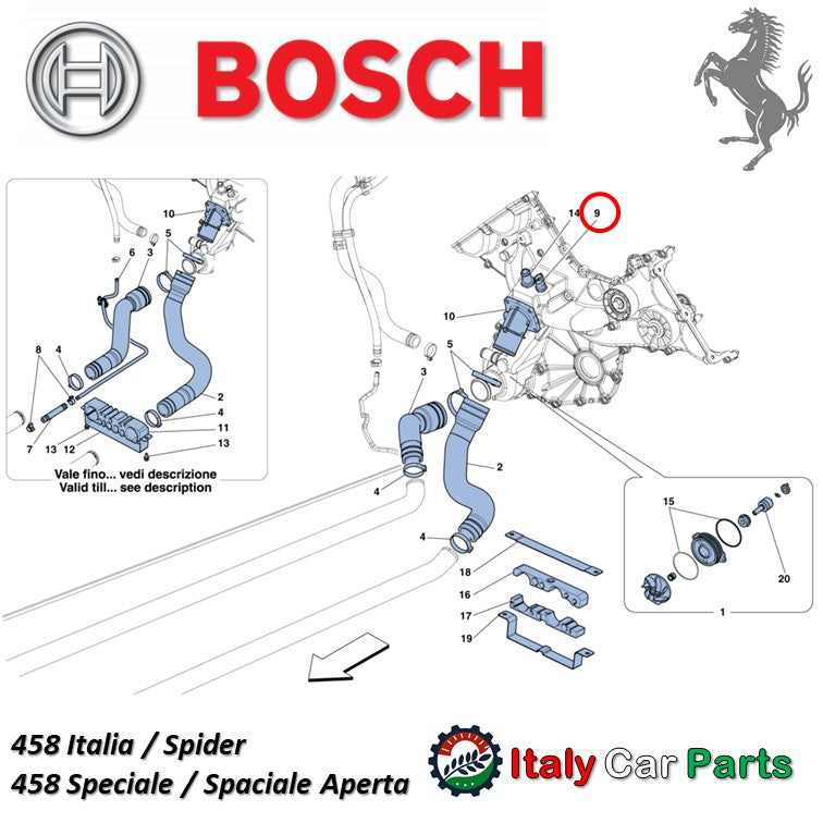 テンパレッチャーセンサー テンプ フェラーリ 360 430 458 488 575 599 612 812 California Enzo F12 F8 FF GTC4 La Ferrari