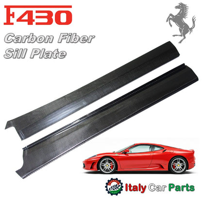 Ferrari フェラーリ Maserati マセラティ パーツ 販売 F430 カーボンファイバー シルプレート フェラーリ FERRARI 左右セット キックプレート